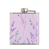 Personalisierte Pastellblüte, elegant Flachmann (Rückseite)