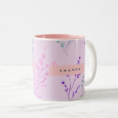 Personalisierte Pastellblüte, elegant Zweifarbige Tasse (VorderseiteRechts)