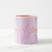 Personalisierte Pastellblüte, elegant Zweifarbige Tasse (Mittel)