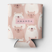 Personalisierte Pastelle Adorable Capybara Dosenkühler (Vorderseite)