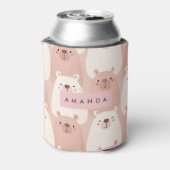 Personalisierte Pastelle Adorable Capybara Dosenkühler (Kanne Rückseite)