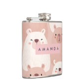 Personalisierte Pastelle Adorable Capybara Flachmann (Rechts)