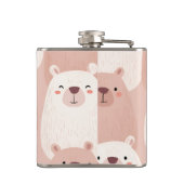 Personalisierte Pastelle Adorable Capybara Flachmann (Rückseite)