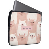 Personalisierte Pastelle Adorable Capybara Laptopschutzhülle (Vorne Rechts)