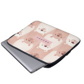 Personalisierte Pastelle Adorable Capybara Laptopschutzhülle (Vorne Knopf)
