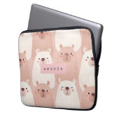 Personalisierte Pastelle Adorable Capybara Laptopschutzhülle (Vorderseite Links)