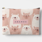 Personalisierte Pastelle Adorable Capybara Zubehörtasche (Vorderseite)
