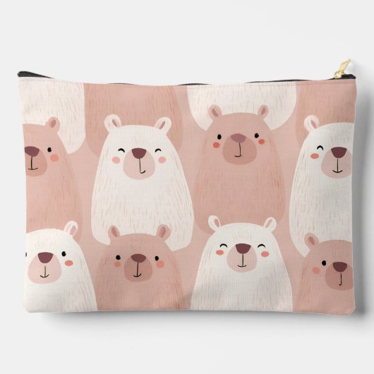 Personalisierte Pastelle Adorable Capybara Zubehörtasche (Rückseite)