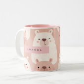 Personalisierte Pastelle Adorable Capybara Zweifarbige Tasse (Vorderseite Links)