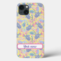Personalisierte Pastellfarben - Vögel und Blume