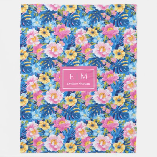 Personalisierte Pastellfarben Wasserfarbenfrohe we Fleecedecke (Vorderseite)