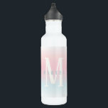 Personalisierte pastellfarbene Regenbogenflasche Edelstahlflasche<br><div class="desc">Personalisierte pastellfarbene Regenbogenflasche. Mit Platz für Ihren Namen und Initial. Die leichte Art,  aus der Menge stehend cool auszusehen.</div>
