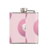 Personalisierte Pastellpink Nummer 5 Billard Ball Flachmann (Rückseite)