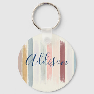 Personalisierte Pastellpinselstriche  Schlüsselanhänger