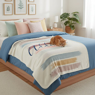 Personalisierte Pastellpinselstriche Sherpadecke