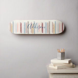 Personalisierte Pastellpinselstriche Skateboard
