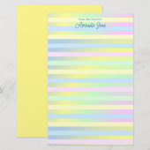 Personalisierte Pastellplatte Briefpapier (Vorne/Hinten)