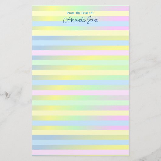Personalisierte Pastellplatte Briefpapier (Vorderseite)