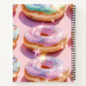 Personalisierte Pastellrosa Donut Funken Notizblock (Rückseite)