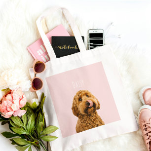 Personalisierte pastellrosa Handyhülle mit Hunde-F Tragetasche