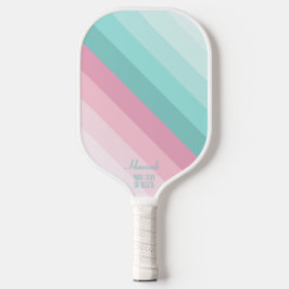 Personalisierte Pastellstreifen Pickleball Schläger