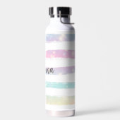 Personalisierte Pastellstreifen Trinkflasche (Links)