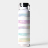 Personalisierte Pastellstreifen Trinkflasche (Rückseite)
