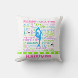 Personalisierte Pastellzahl Skater fasst Kissen