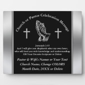 Personalisierte Pastor-Jubiläum-Plaques, Schrift Fotoplatte (Vorderseite)