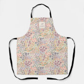 Personalisierte Patchwork-Blumen- & Karo-Schürze Schürze (Vorderseite)