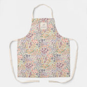 Personalisierte Patchwork-Blumen- & Karo-Schürze Schürze (Vorderseite)