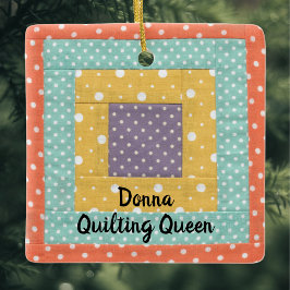 Personalisierte Patchwork-Quilting-Nähen Keramikornament