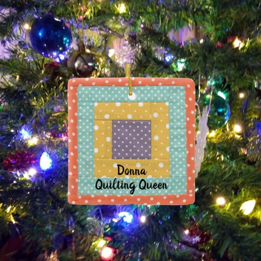 Personalisierte Patchwork-Quilting-Nähen Keramikornament