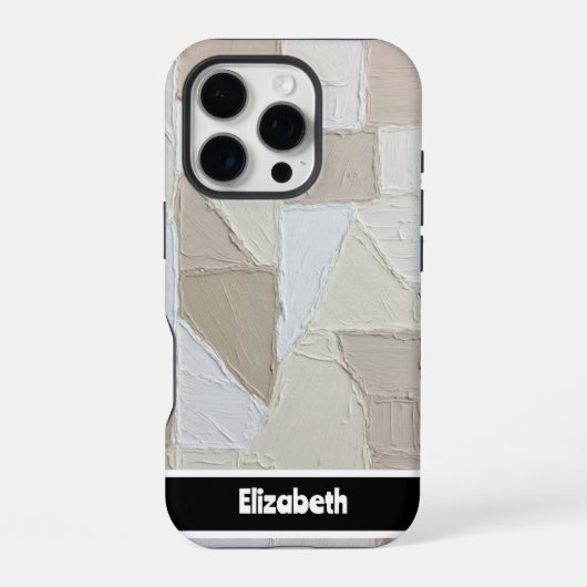 Personalisierte Patchwork-Textur iPhone Hülle (Rückseite)