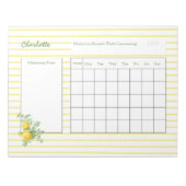 Personalisierte Patiententagebuchblätter Notizblock (Vorderseite)