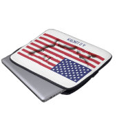 Personalisierte Patriotic USA AMERICAN Flag Laptopschutzhülle (Vorne Knopf)