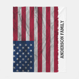 Personalisierte Patriotic USA Flag Fleecedecke