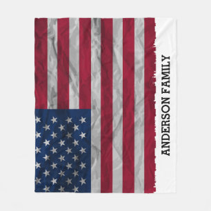 Personalisierte Patriotic USA Flag Fleecedecke
