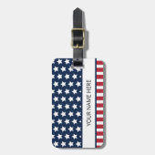 Personalisierte Patriotic USA Flag Gepäckanhänger (Vorderseite vertikal)