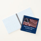 Personalisierte Patriotic USA Flag Red White and B Notizblock (Innenseite)