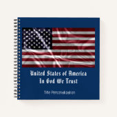 Personalisierte Patriotic USA Flag Red White and B Notizblock (Vorderseite)