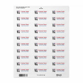 Personalisierte Patriotic USA Flag Rücksendeadress (Vorne)