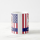 Personalisierte patriotische amerikanische Flagge Kaffeetasse (Mittel)