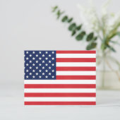 Personalisierte patriotische amerikanische Flagge Postkarte (Stehend Vorderseite)