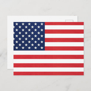 Personalisierte patriotische amerikanische Flagge Postkarte