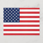 Personalisierte patriotische amerikanische Flagge Postkarte (Vorderseite)