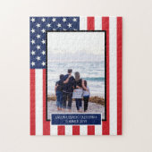Personalisierte Patriotische Amerikanische Flagge Puzzle (Vertikal)