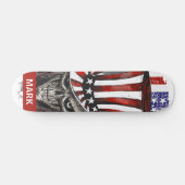 Personalisierte patriotische amerikanische Flagge Skateboard (Horizontal)