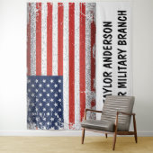 Personalisierte patriotische amerikanische Flagge Wandteppich (Beispiel)