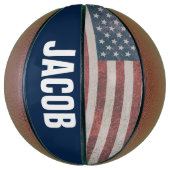 Personalisierte PATRIOTISCHE Basketball (Vertikal)